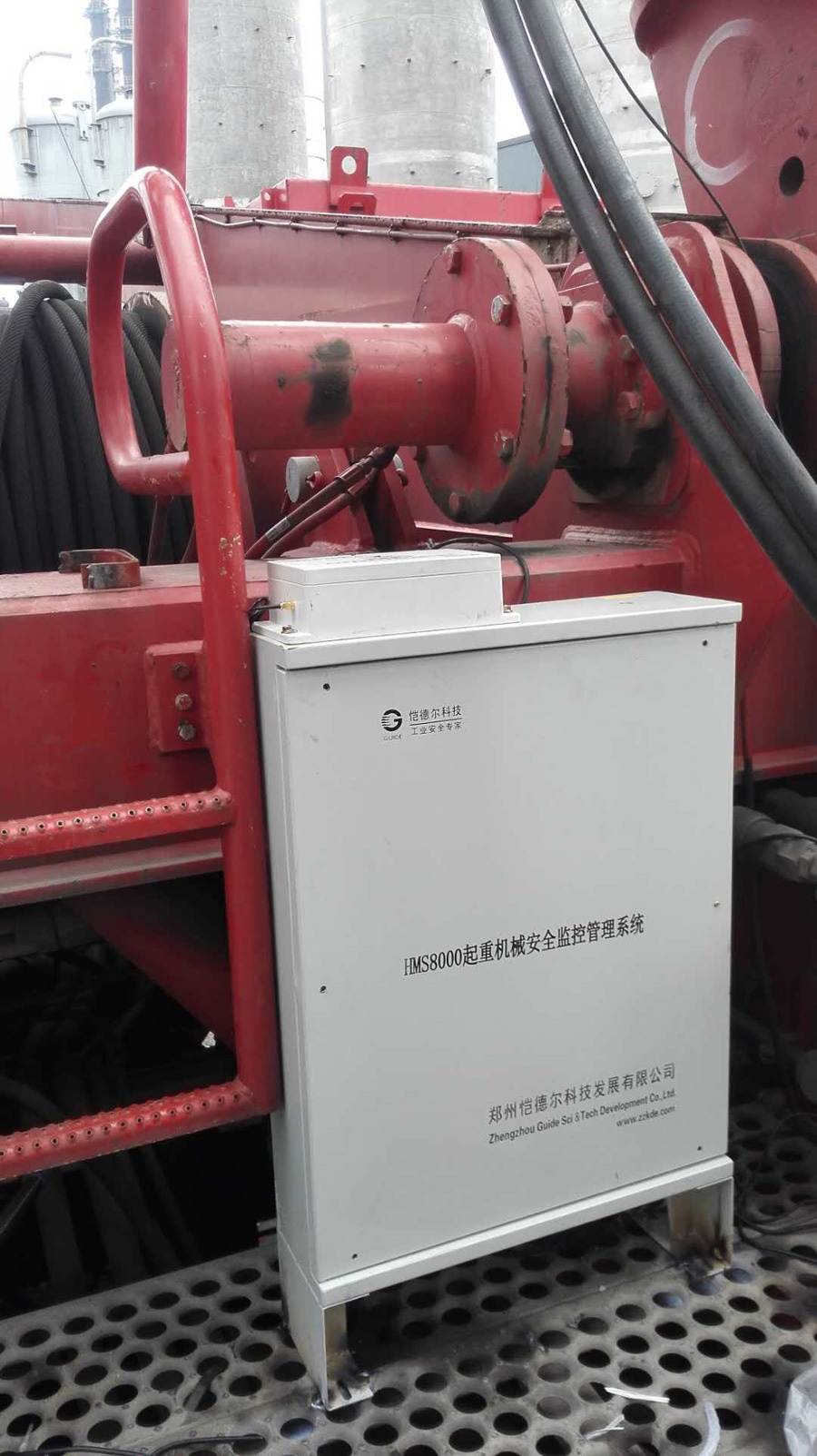 黑龙江七台河履带吊安全监控管理系统安装调试现场